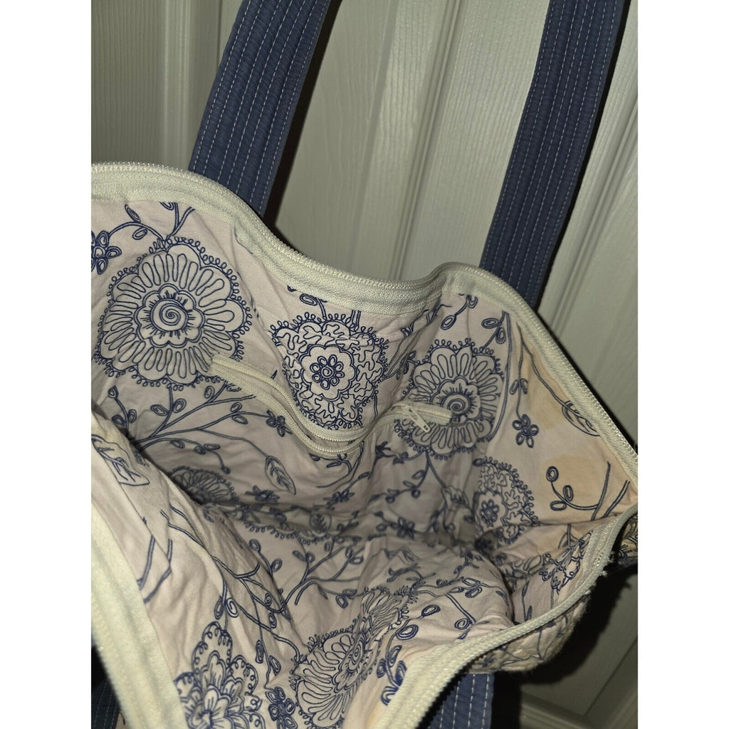 Patchwork floral tote bag