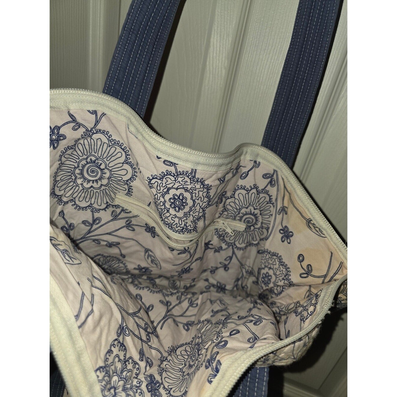 Patchwork floral tote bag