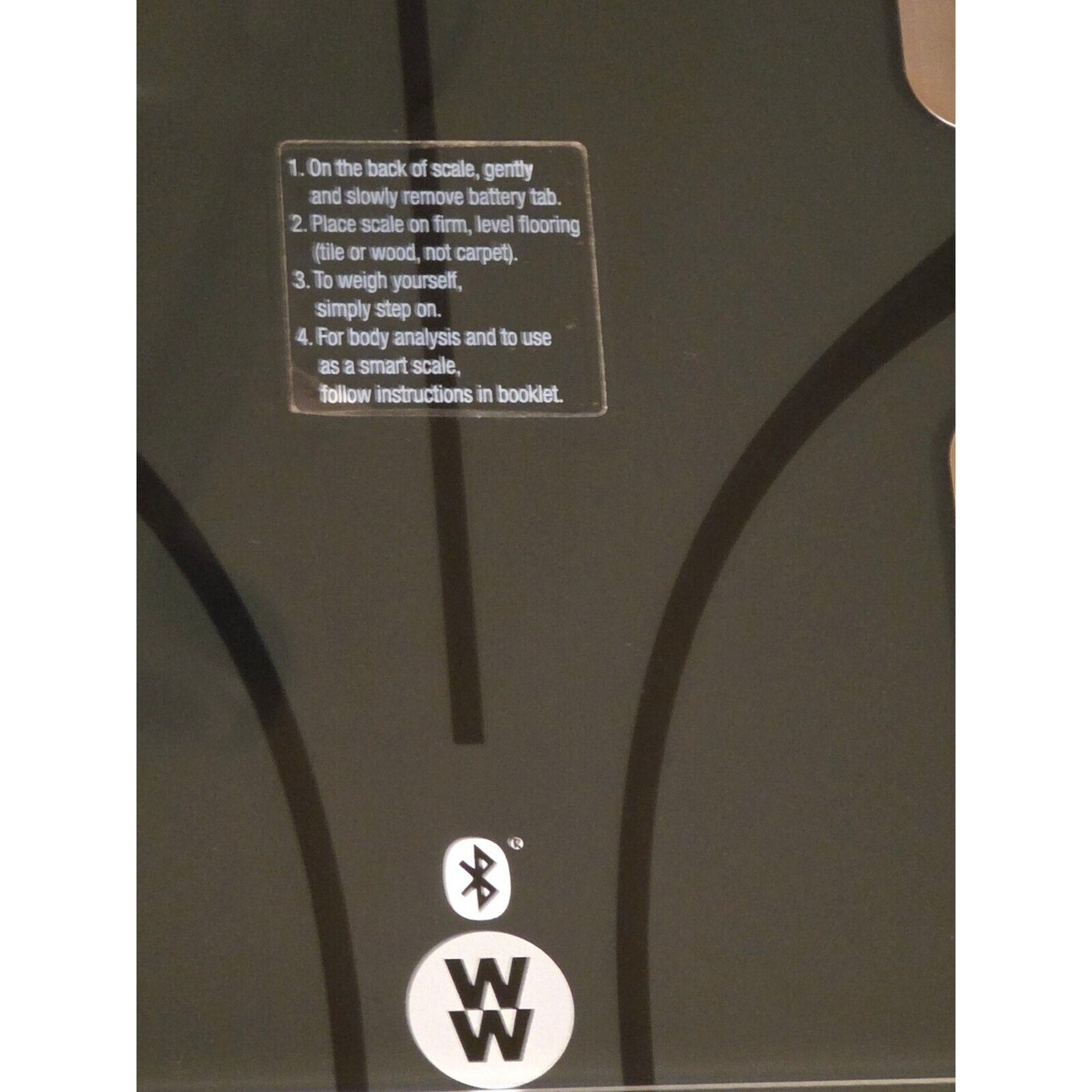WW by Conair Bluetooth Body Analysis Smart Digital Bathroom Scale Black Glass