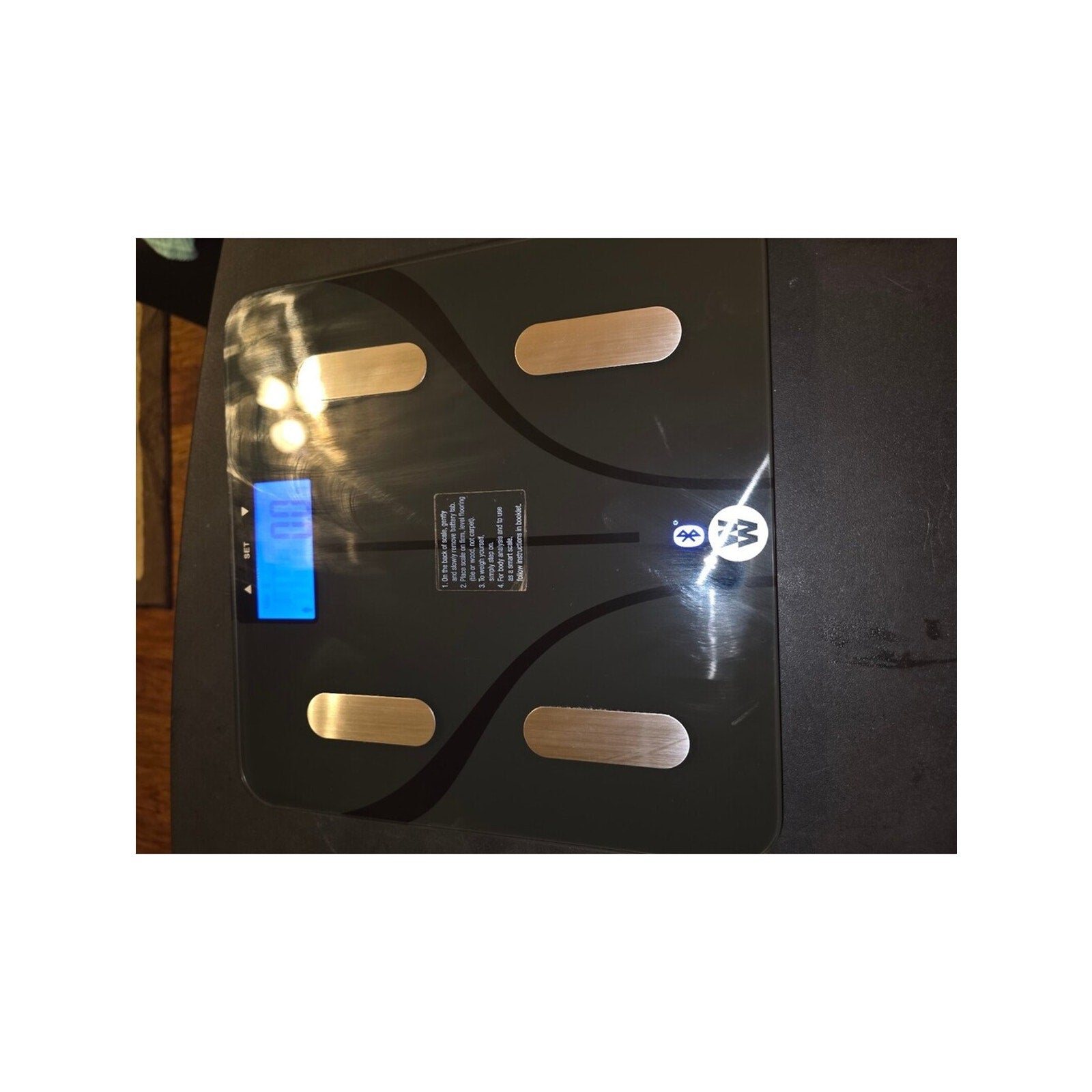 WW by Conair Bluetooth Body Analysis Smart Digital Bathroom Scale Black Glass