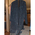 Onyx Nite Women’s 3X Black & Blue Glitter Sparkle Twin Set - 2Pc Layered Blouse