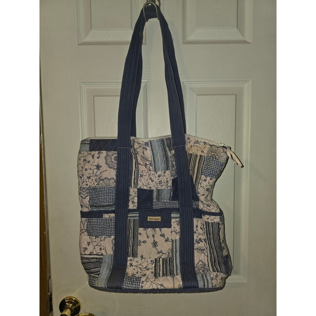 Patchwork floral tote bag