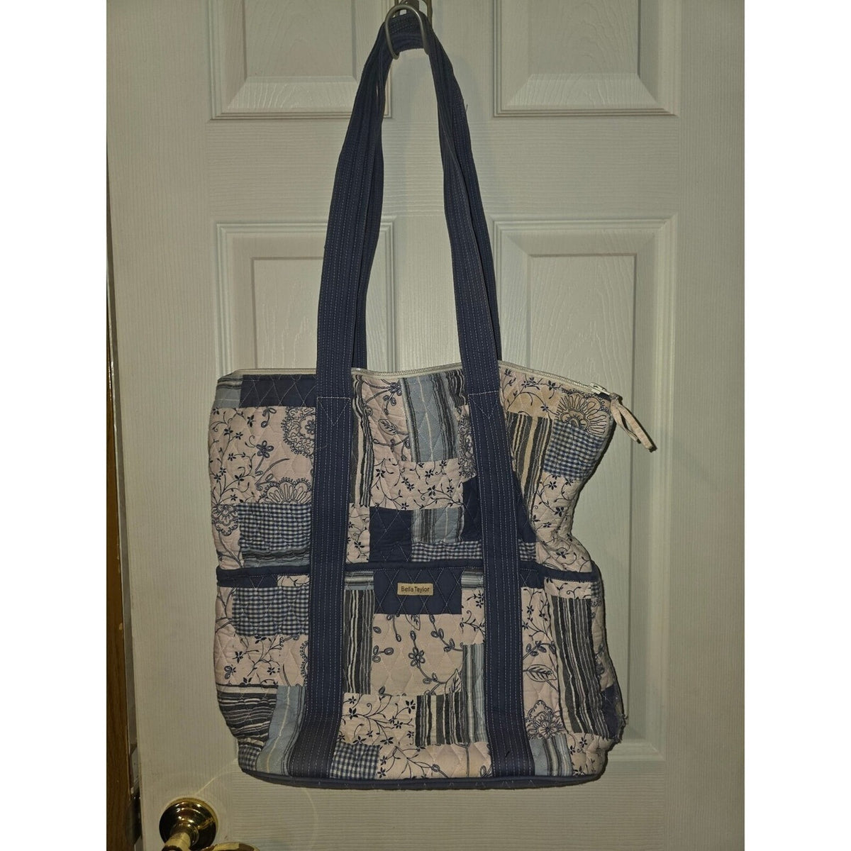Patchwork floral tote bag