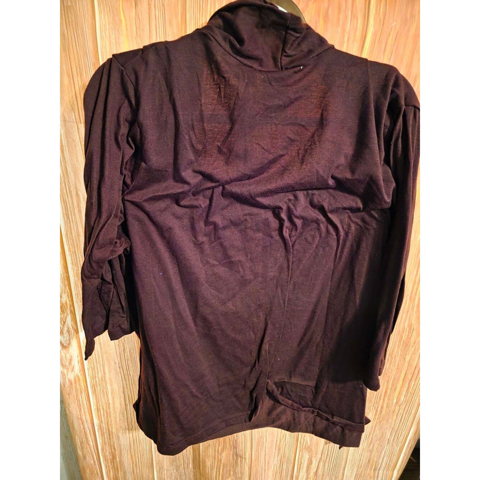 Jaclyn Smith Women's Plus Size 3X Burgundy Open Front Cardigan with Floral Graph