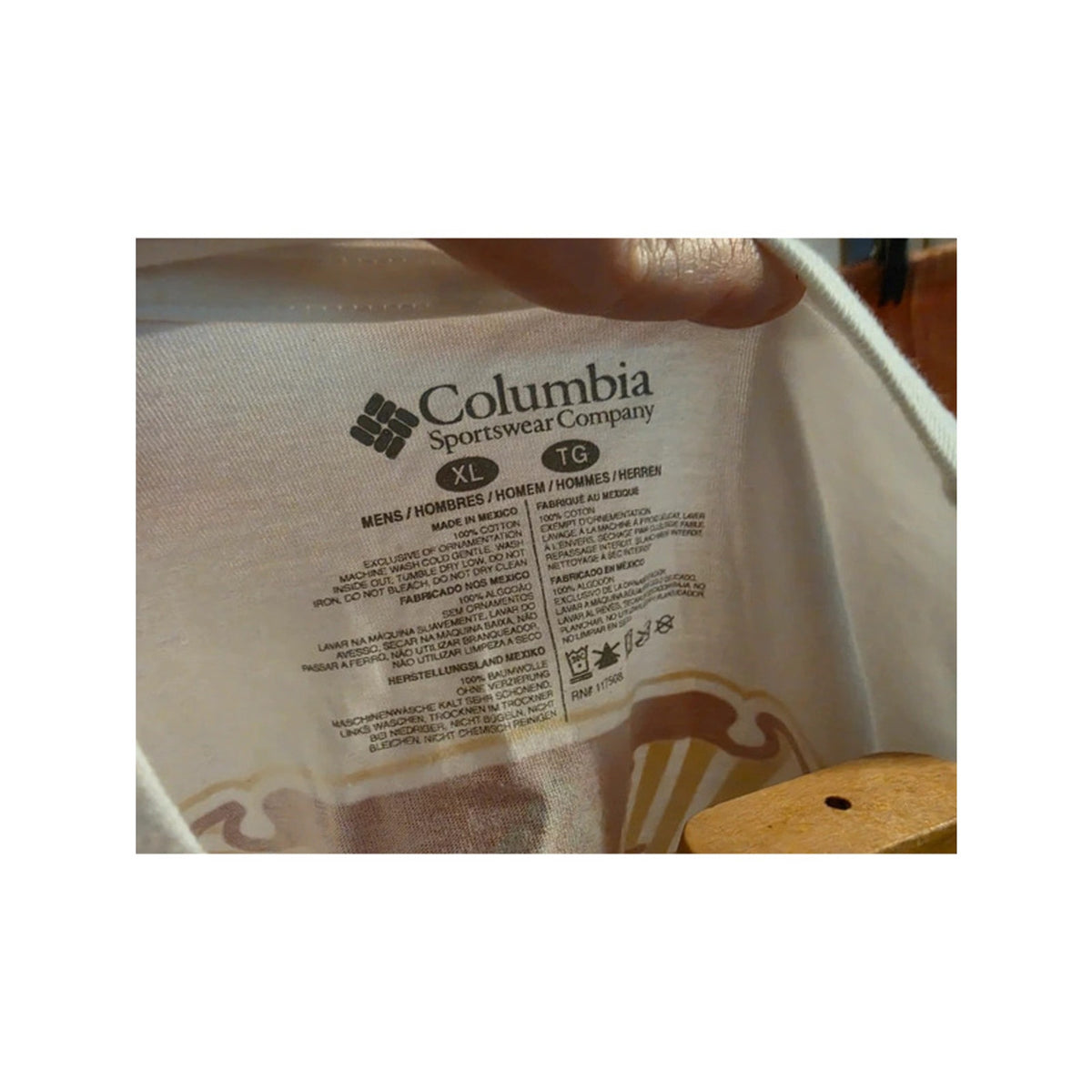 Columbia Men’s XL White Graphic T-Shirt - "Always Outside" Mountain Back Print
