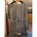 Cato Women’s 26/28W Gray Slub Knit Short Sleeve Grommet Hem Top - Plus Size