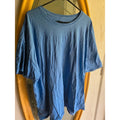 Athletic Works Mens Size 4XL Solid Sky Blue 100% Cotton Short Sleeve Blank Tee