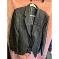 Vintage Wm F Farah Mens 100% Pure Wool Tweed Herringbone Blazer Sport Coat Brown