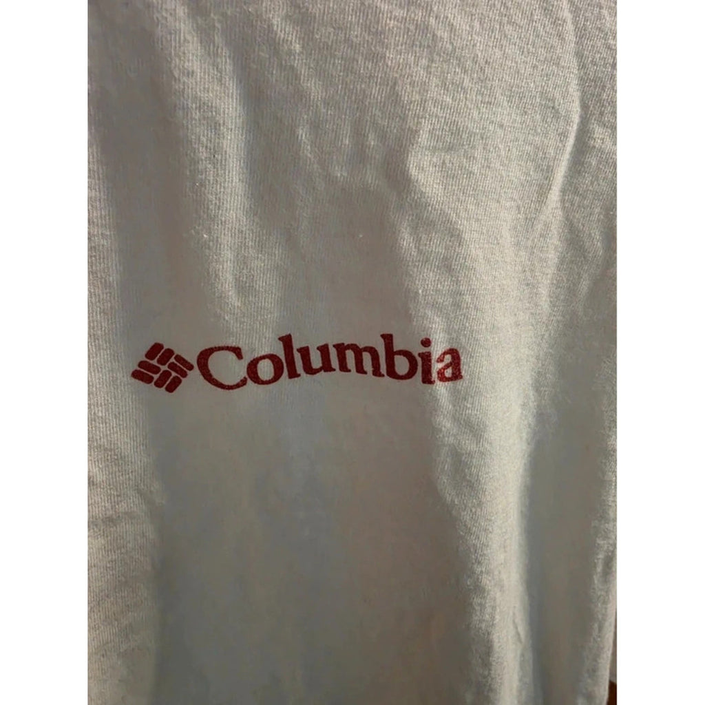 Columbia Men’s XL White Graphic T-Shirt - "Always Outside" Mountain Back Print