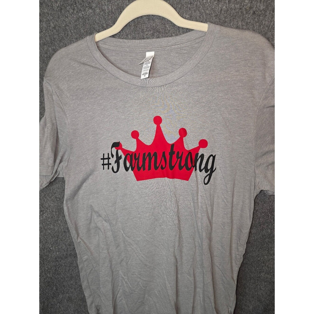 Bella+Canvas Gray #Farmstrong Graphic T-Shirt Medium