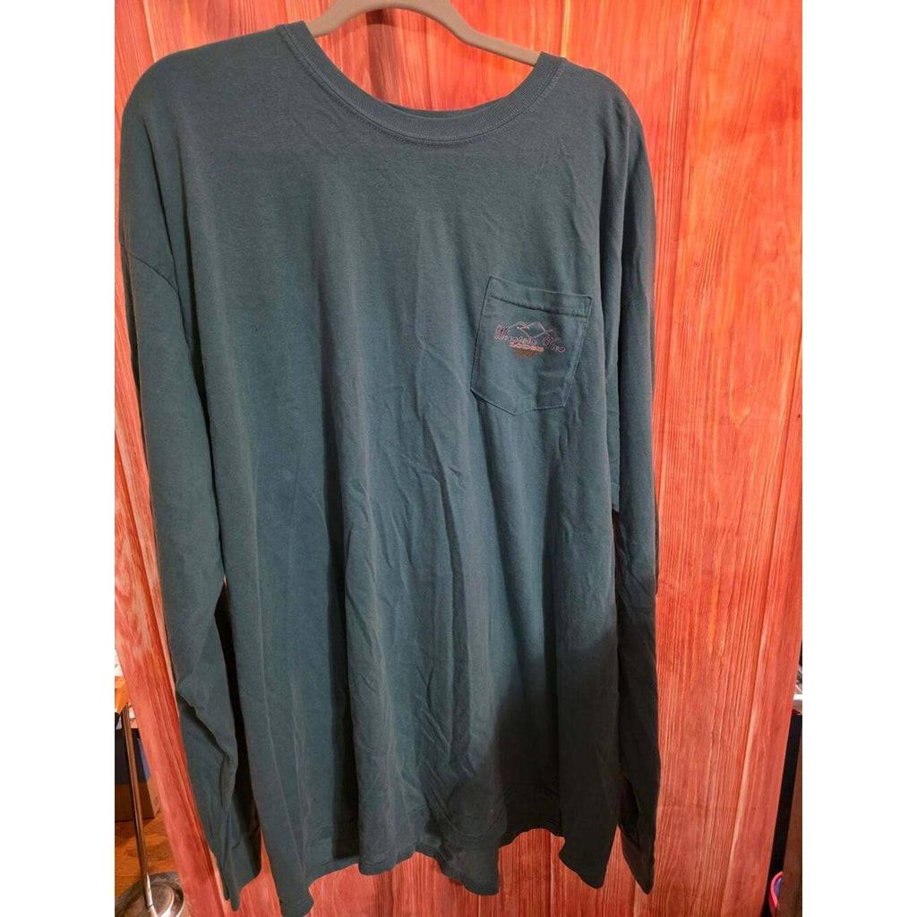 Comfort Colors Mountain View Lodge St. Paul Virginia Long Sleeve Pocket Tee Size
