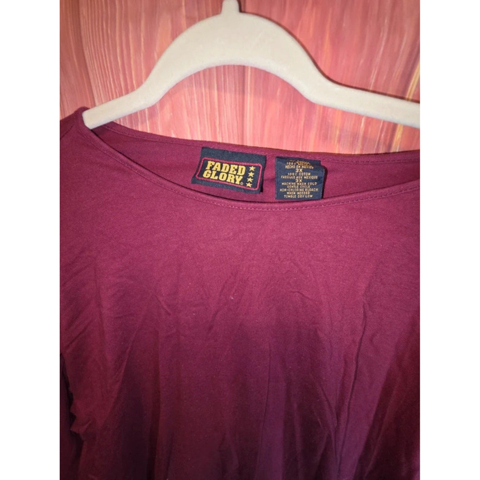 Carreau New York Plus Magenta Pink Fleece V-Neck Long Sleeve Top 2X